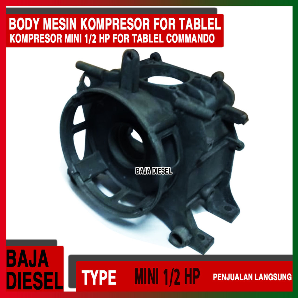 Body Mesin Kompresor For Tablel Commando 1/2 HP Kompresor mini