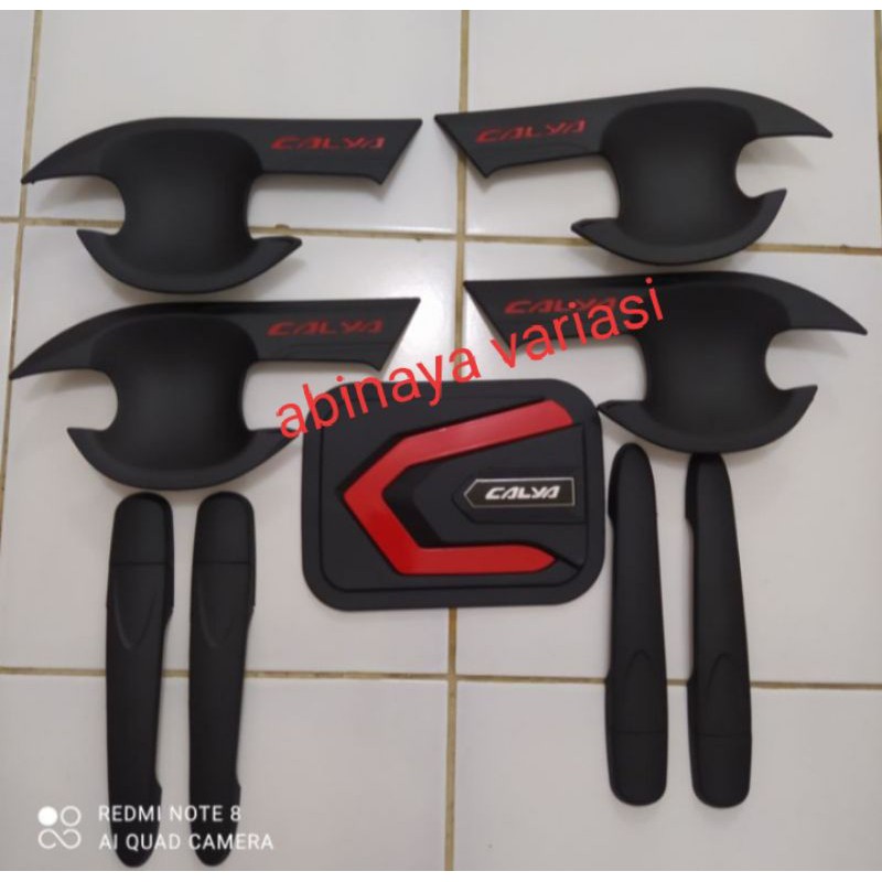 Paket Outer Handle Dan Cover Tangki Mobil Calya Hitam