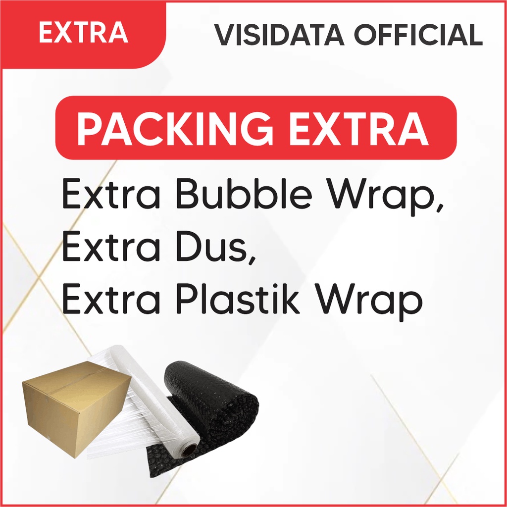 

Packing Tambahan Pengiriman Extra Bubble Wrap, Plastic Wrap & Dus