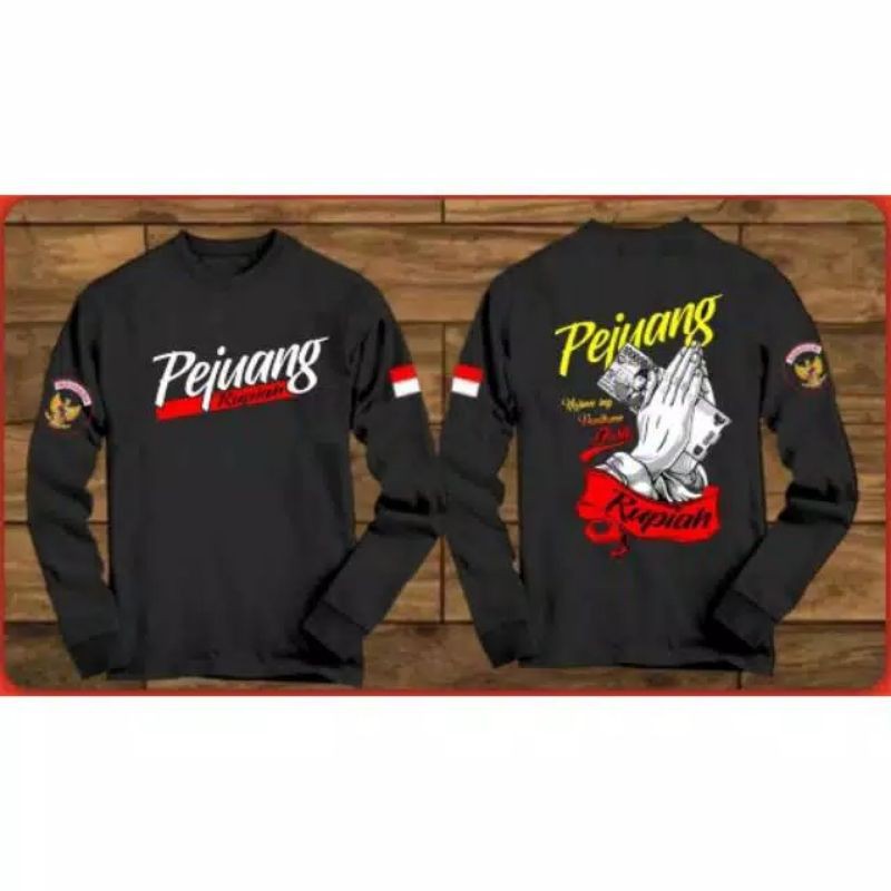 kaos lengan panjang Pejuang Rupiah salam/kaos lengan panjang/kaos pejuang rupiah/kaos cowo/kaos laki
