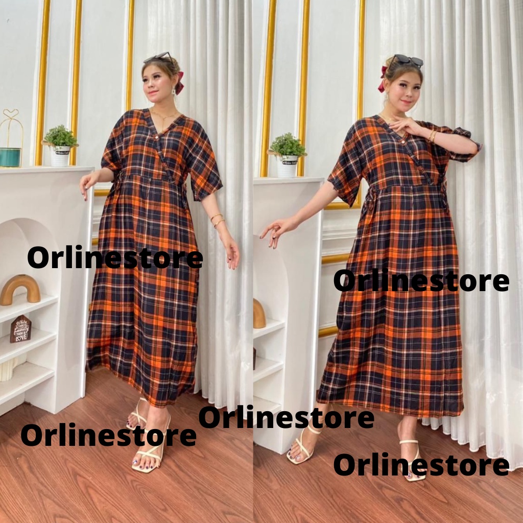 Daster Kimono Busui Tali Samping Panjang Semata Kaki / Daster Kekinian-KOTAK CANTIK LD 120