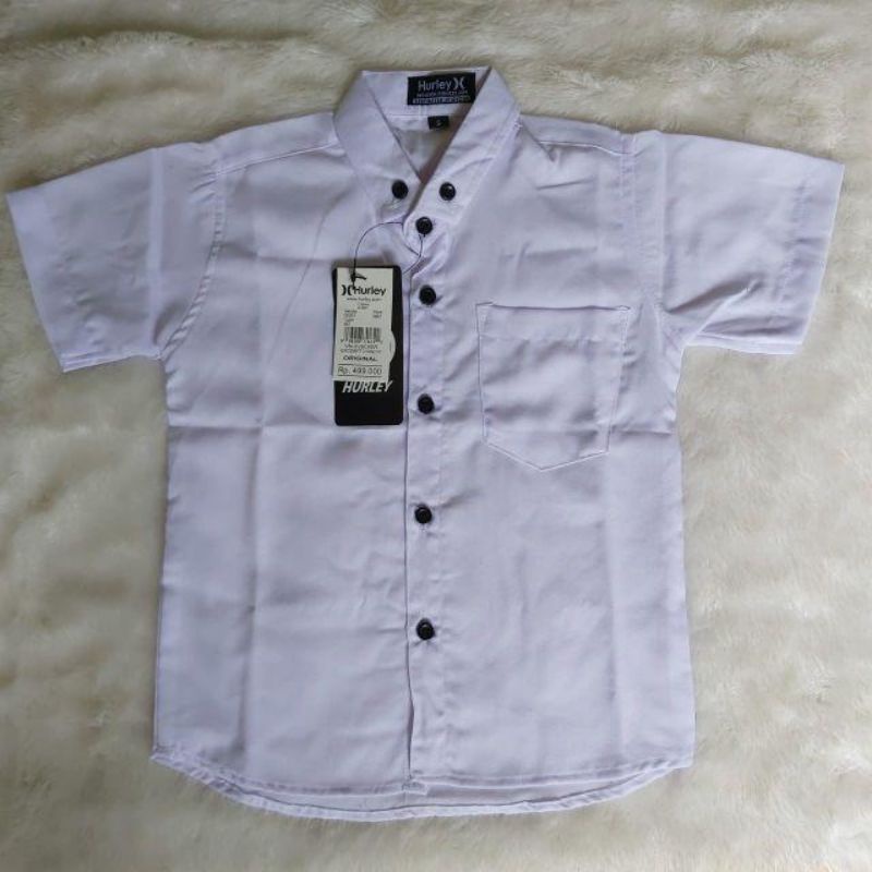 Kemeja Anak Laki-Laki Kemeja Distro Umur 1-14 Tahun Bahan Mat Cutton Warna polos