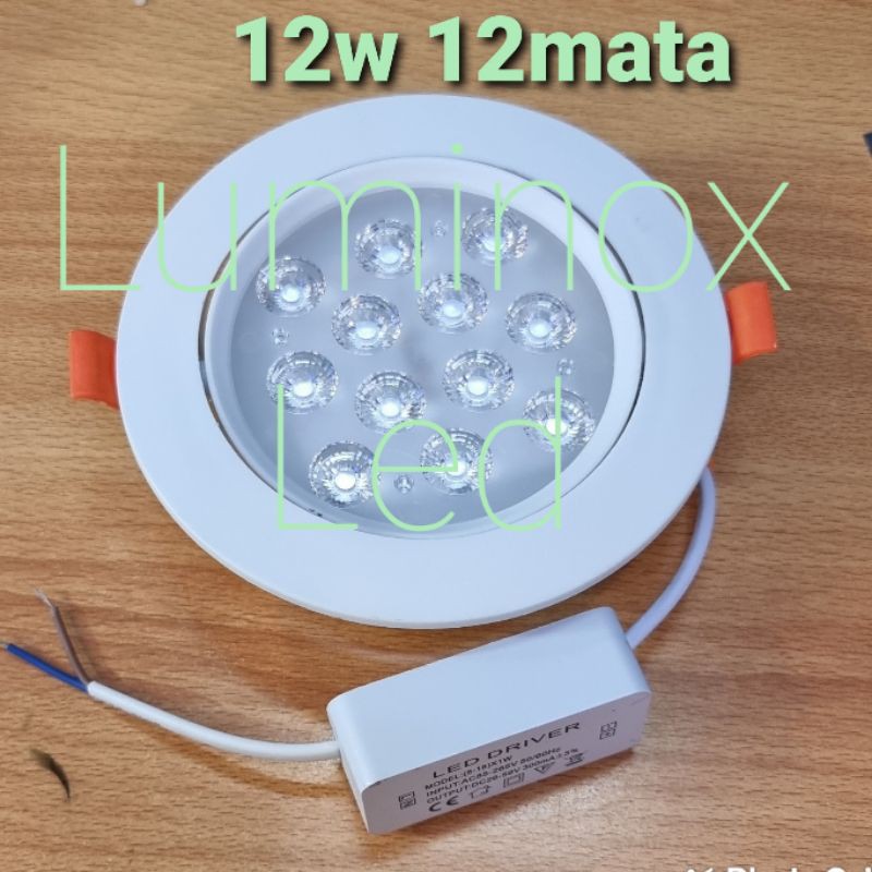QH Downlight Led 12Mata 12W 12 Watt / Ceiling Plafon Inbow 12Watt 12 Mata 220Volt