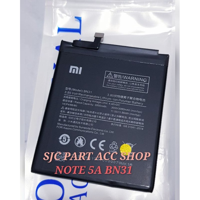 BATERAI XIAOMI REDMI NOTE 5A BN31