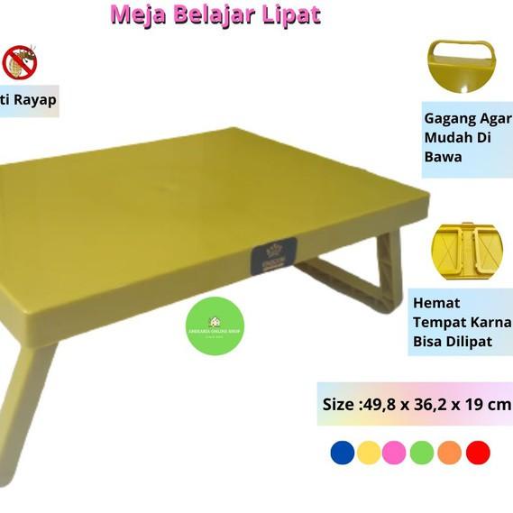 ☚ Kingdom Meja Lipat Belajar Anak Lesehan Makan Ngaji Lap Desk Plastik ➶