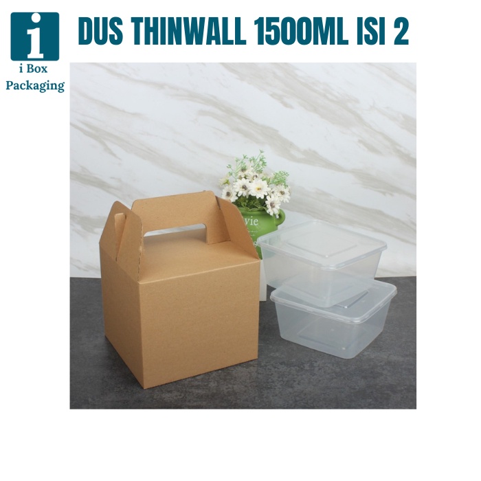 

[ 10 Pcs ] Kardus Box Jinjing Thinwall 1500ml Isi 2 Dus Toples Packaging Hampers Parcel Hari Raya Dus Ukuran 18x18x15cm