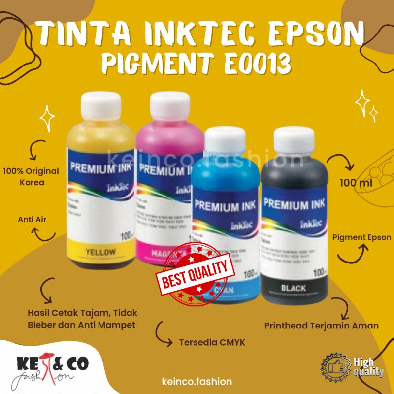 Jual TINTA PIGMENT INKTEC E0013 FOR EPSON 100 ML | Shopee Indonesia