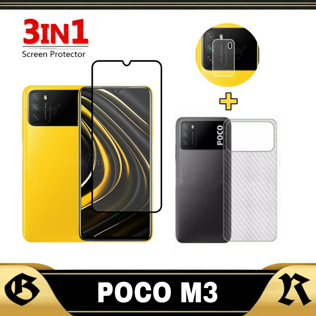 PROMO Tempered Glass XIAOMI POCO M3-POCO M3 PRO /2in1 TEMPERED GLASS XIAOMI POCO M3-POCO M3 PRO