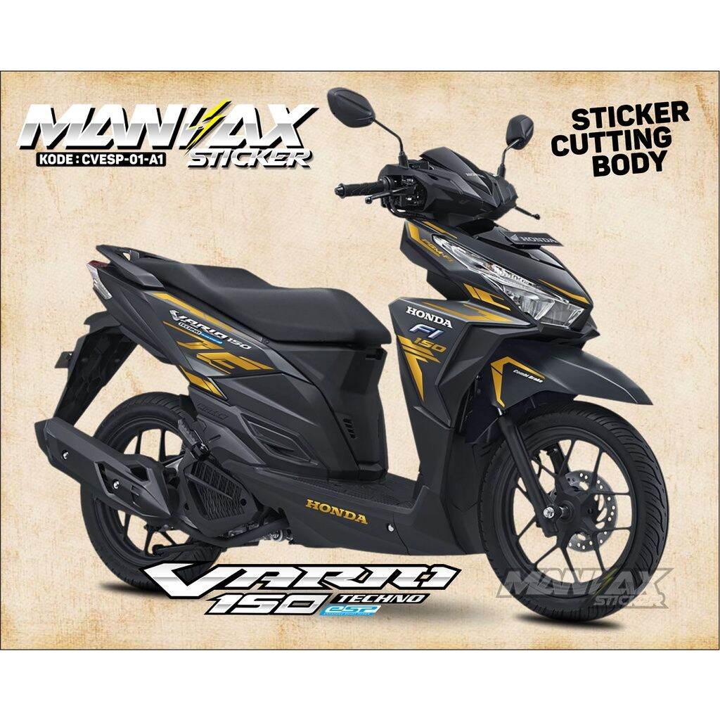 Sticker Vario 150 Gold ESP - Cutting Sticker 125-150 ESP Gold - Stiker Vario 125 TERMURAH