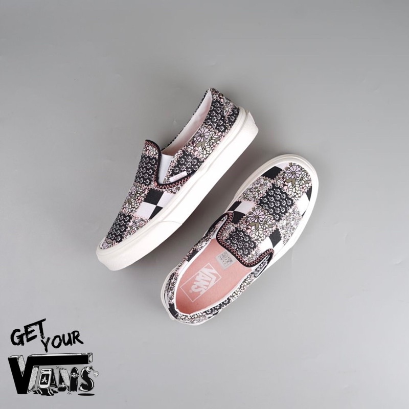 Vans Slip on Patchwork Floral Multi Marshmallow Original 100% Bnib