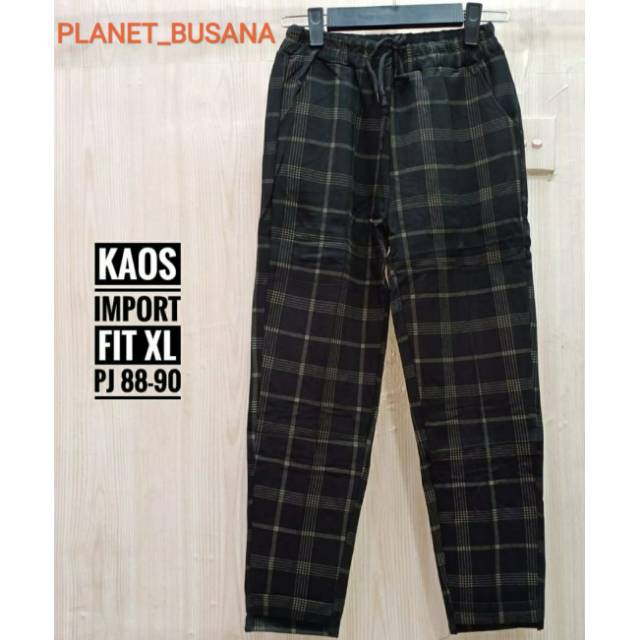 [COD] CELANA ZARA IMPORT KOTAK + (size jumbo) / celana murah / celana import / celana kuyifei