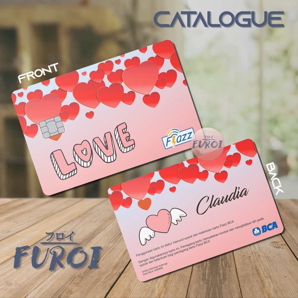 Custom Flazz BCA | Custom Emoney Mandiri | Floating Hearts