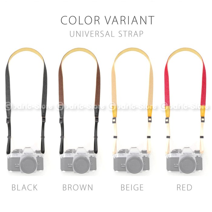 Leather Denim Shoulder Neck Strap Kamera Universal DSLR Mirrorless SLR   Cokelat Tua