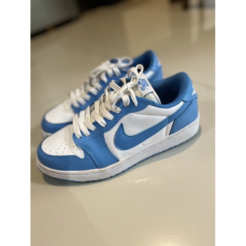 Air Jordan Low Blue & White Second (pernah dipakai)