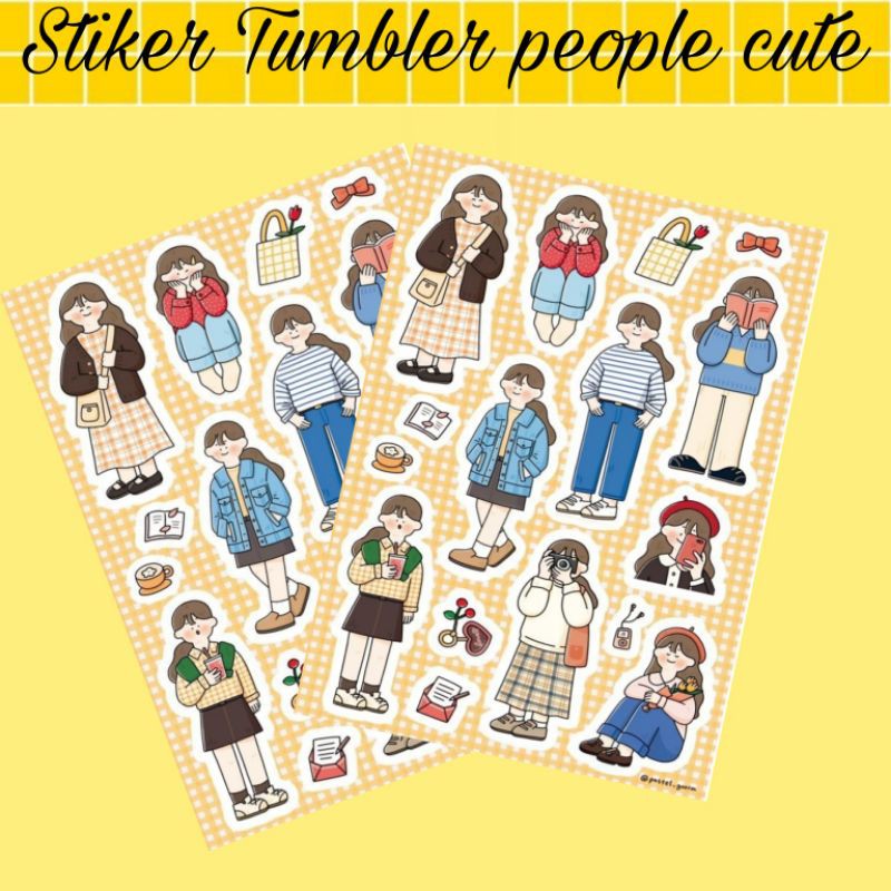 

Stiker Tumbler Asthetic People Cute Journal, Diary, Case Hp, Laptop, Handbook, Scrap Book, DLL