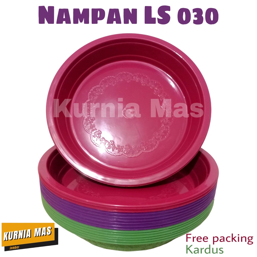 Nampan Plastik Bulat LS 030 Baki Plastik Nampan Saji Motif Polos