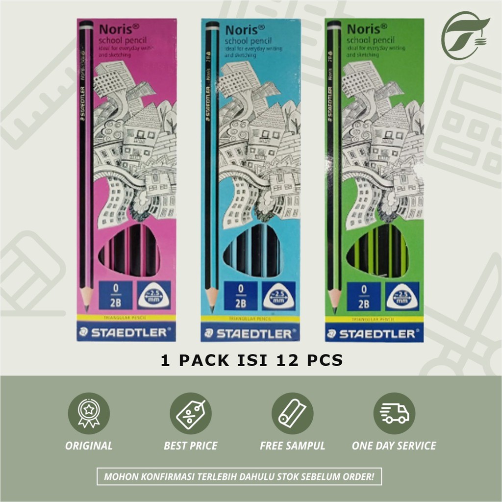 

PENSIL TRIANGULAR NORIS 118 2B SCHOOL 12PCS/PACK STAEDTLER