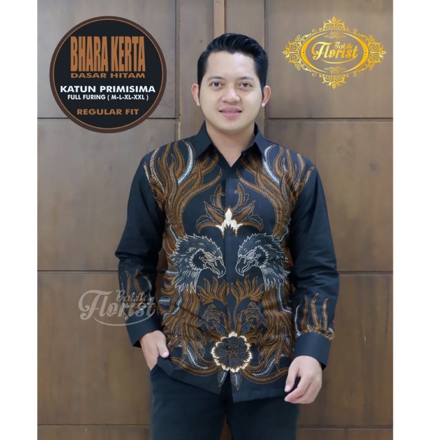 BATIK BHARA KERTA FULL FURING KATUN HALUS SRAGENAN SIZE M-XXL ASLI SOLO