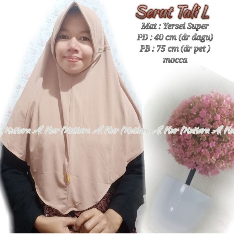 BERGO SERUT TALI L /KERUDUNG INSTAN TALI SIZE L/ SERUT TALI / SERUT JOKOWI