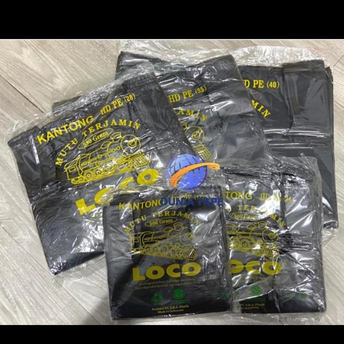 

Kantong Plastik LOCO Hitam Tebal [ukuran 17-40] berat 500 gram