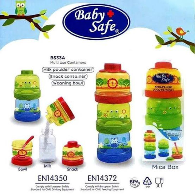 Baby Safe Multi Use Container Susu Bubuk BS33A / Babysafe Tempat Susu 