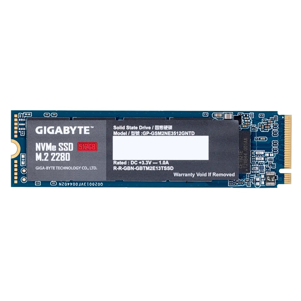 SSD GIGABYTE 512GB - NVME 1.3 PCIe Gen3x4 PCIe M.2 2280 M2