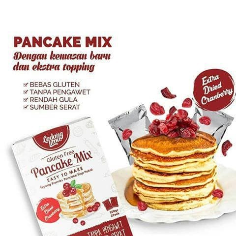 Ladang Lima Pancake Mix with Cranberry 220 gram / Tepung Premix Pancake Gluten FREE