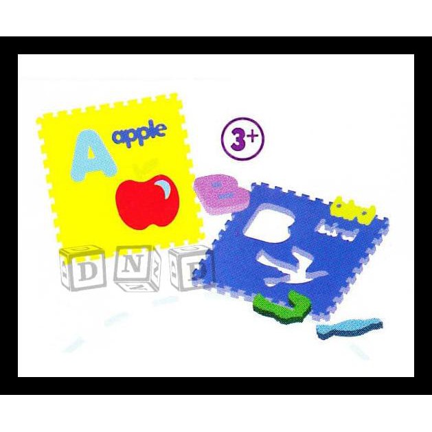 Matras Puzzle Evamat / Karpet / Alat Lantai - Huruf Abjad Gambar Murah Bermutu