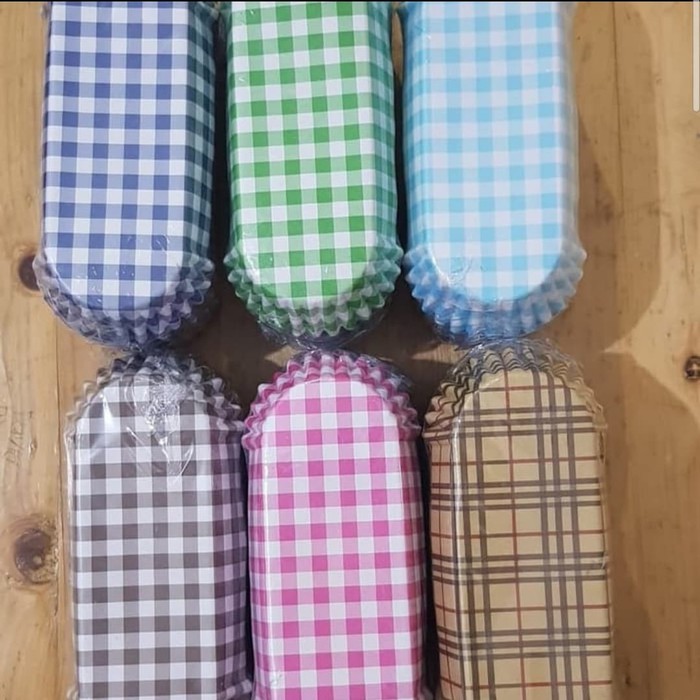

New Arrival - Kertas Tatakan Alas Roti Oval Laminasi Poligonal Motif Isi 100 Pc