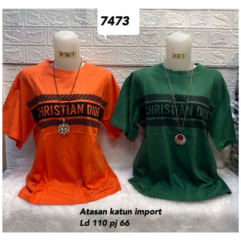 Atasan kaos katun import 7473