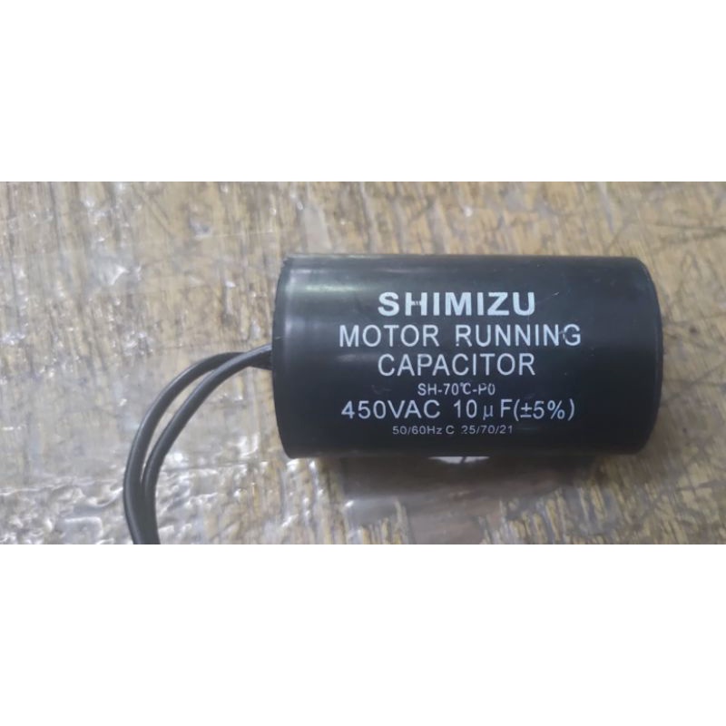 Kapasitor pompa air Shimizu 10uf Original/ kapasitor Pompa Shimizu JET 100 BIT 10 uf Asli