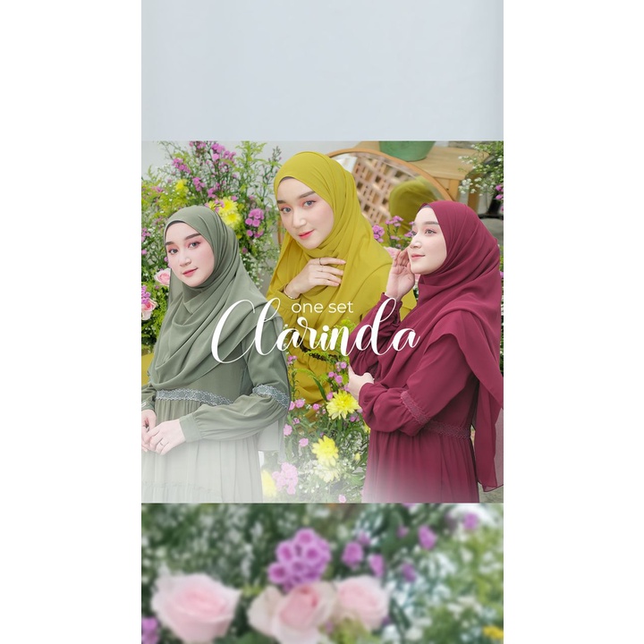 CLARINDA ONE SET BY GREENISM| Quality Premium Syari'i Dress