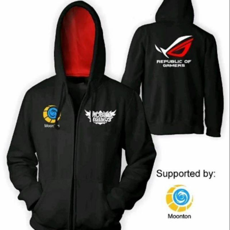 Jaket Sweater Hoodie Pria/Wanita Game Mobile Legends Republic Of