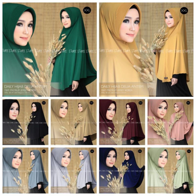 Bergo Delia XXL ori Flow hijab