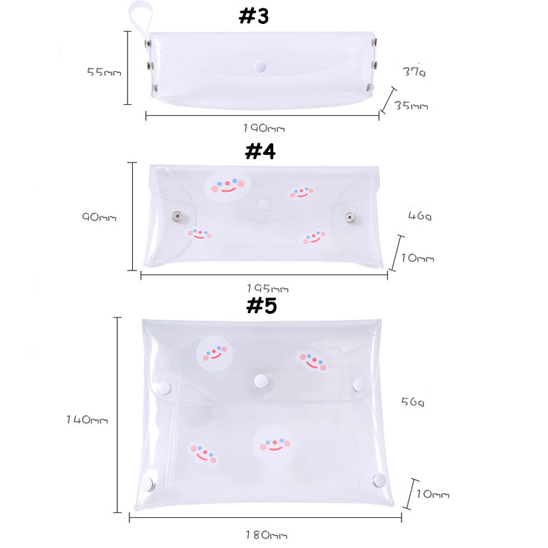 Tempat Pensil / Koin Bahan Pvc Transparan Anti Air Kapasitas Besar