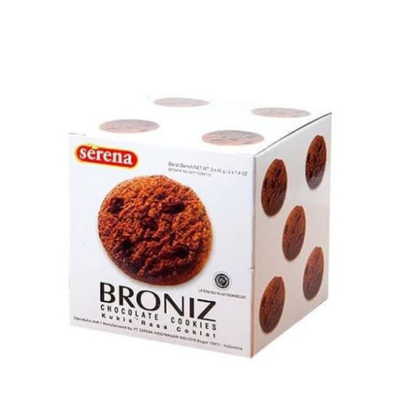 

Serena Broniz Chocolate Cookies 80 gr | Kukis Rasa Coklat