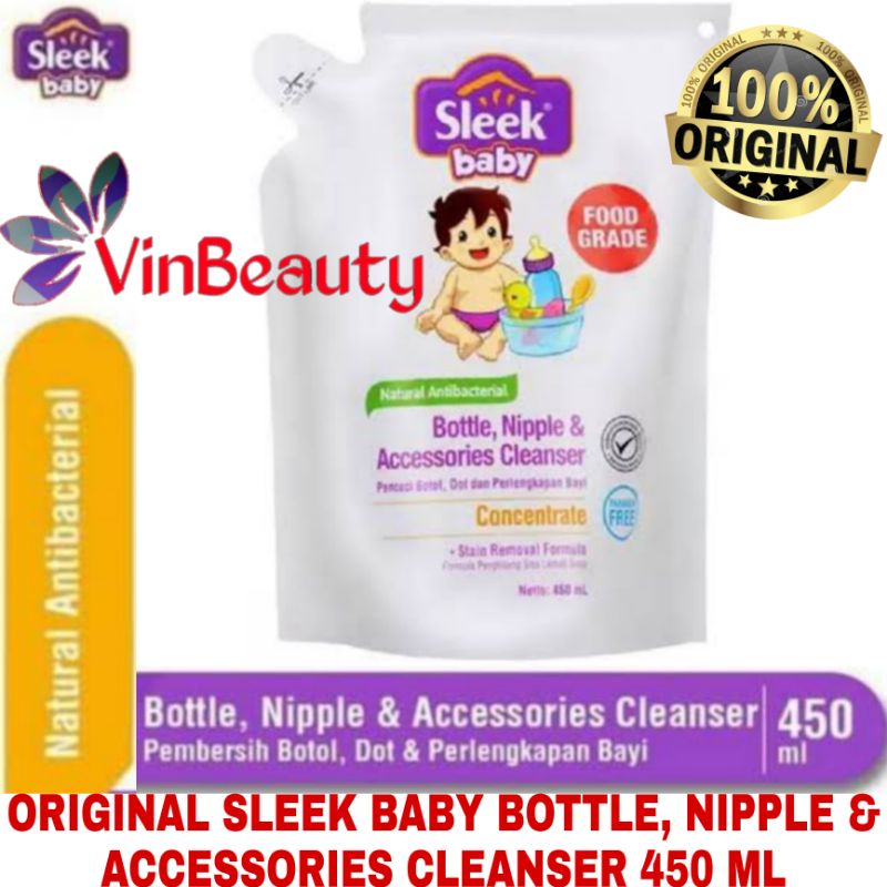 ORIGINAL SLEEK CUCI BOTOL BABY 450 ML SABUN CUCI BOTOL SLEEK DOT BAYI REFILL 450ML SLEK CUCI BOTOL