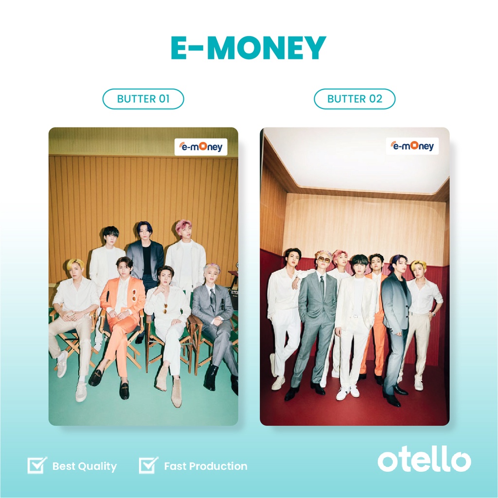 Kartu E-Money Butter BTS Photocard eMoney Card eToll Mandiri Bangtan Army Kpop Korean Idol