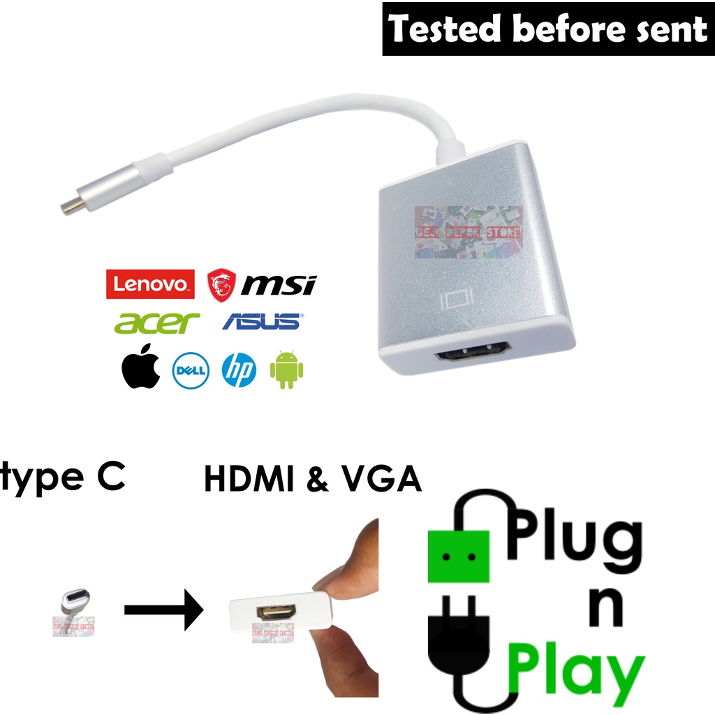 Converter Type C 3.1 to HDMI / Konektor Tipe C 3.1 to HDMI