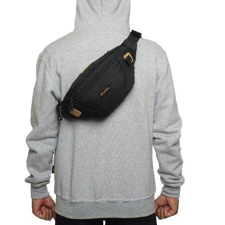 Best Seller.. Bloods  WaistBag Tas Pinggang Maquinta 06 Black Brown