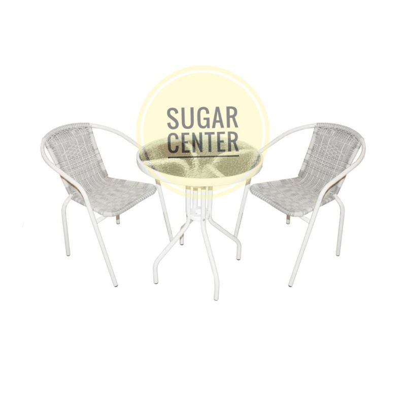 Set Kursi dan Meja Teras 3 Pcs/Set Kursi dan Meja Santai/Kursi dan Meja Teras 1 Meja 2 Kursi