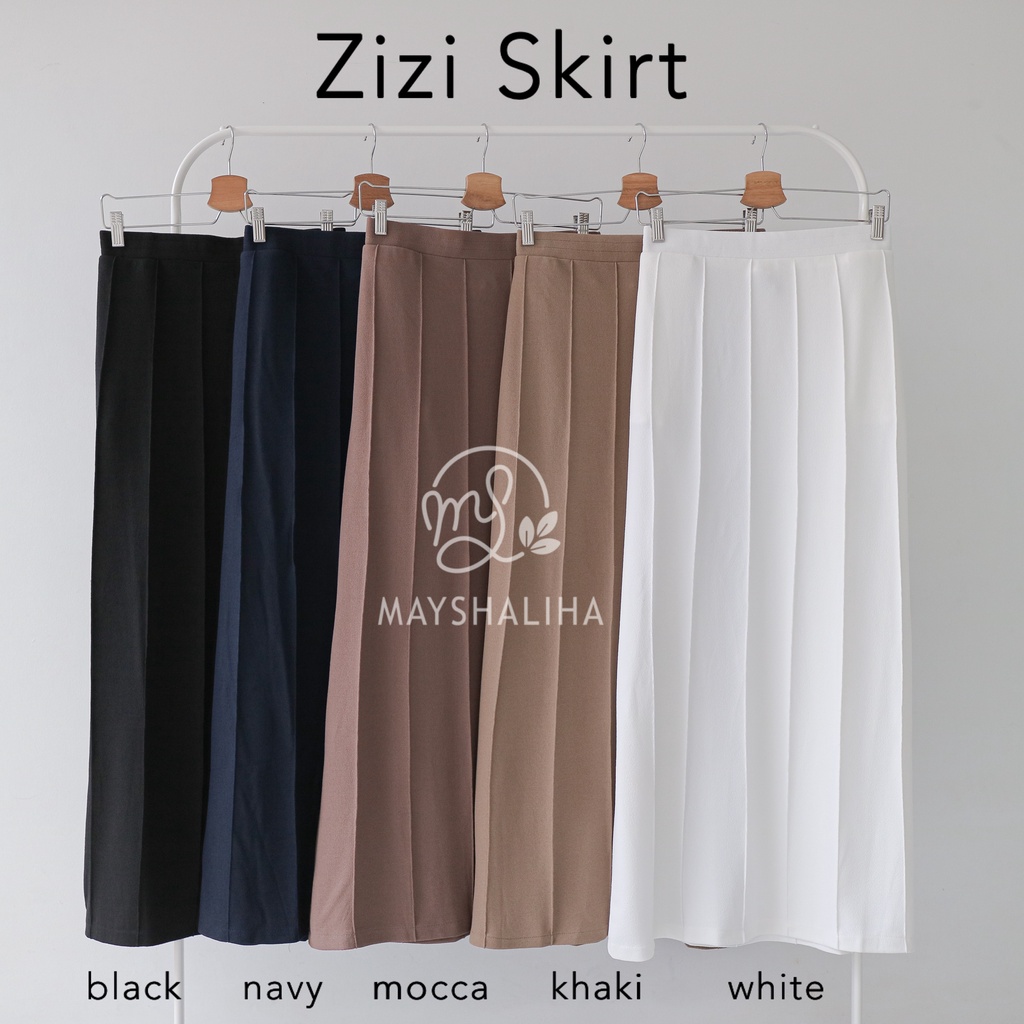 Mayshaliha Rok Kerja Zizi Skirt Full Jahitan Lipatan-2