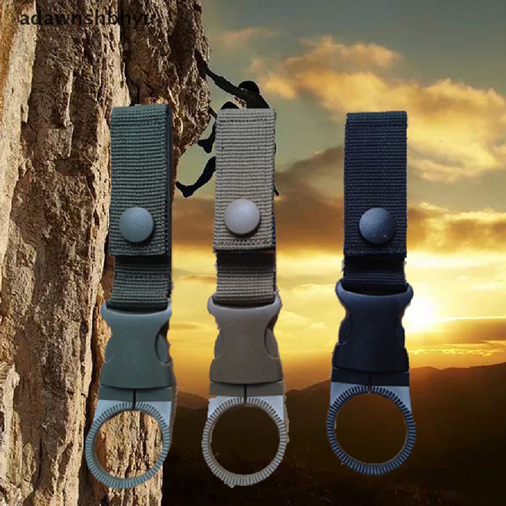 Adawnshbhyu Nylon Webbing Gesper Tempat Botol Air Klip Panjat Carabiner Sabuk Outdoor Tools