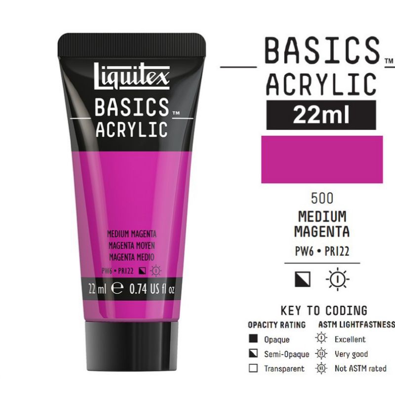 

LIQUITEX BASICS ACRYLIC 22 ML MEDIUM MAGENTA