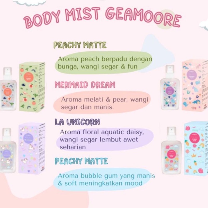 ✨Up Your Look✨ Body mist geamoore parfum badan pewangi 30ml