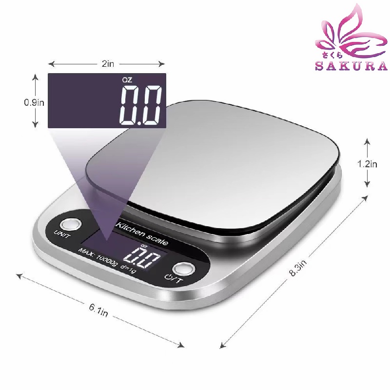 Timbangan Digital 10kg Premium Kitchen Scale High Quality - SOSOYO