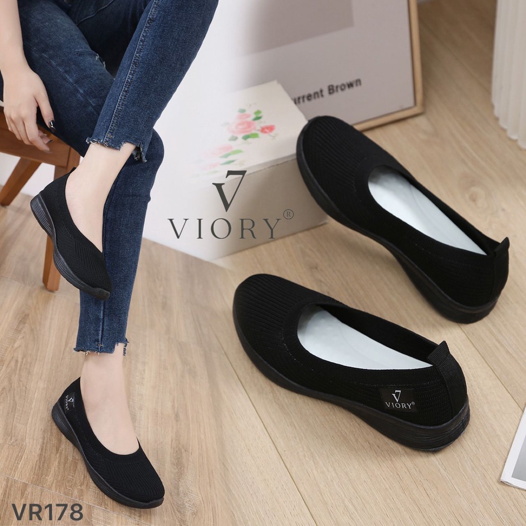 VIORY Sepatu Wanita Flynkit Flat Shoes #VR178 ORIGINAL