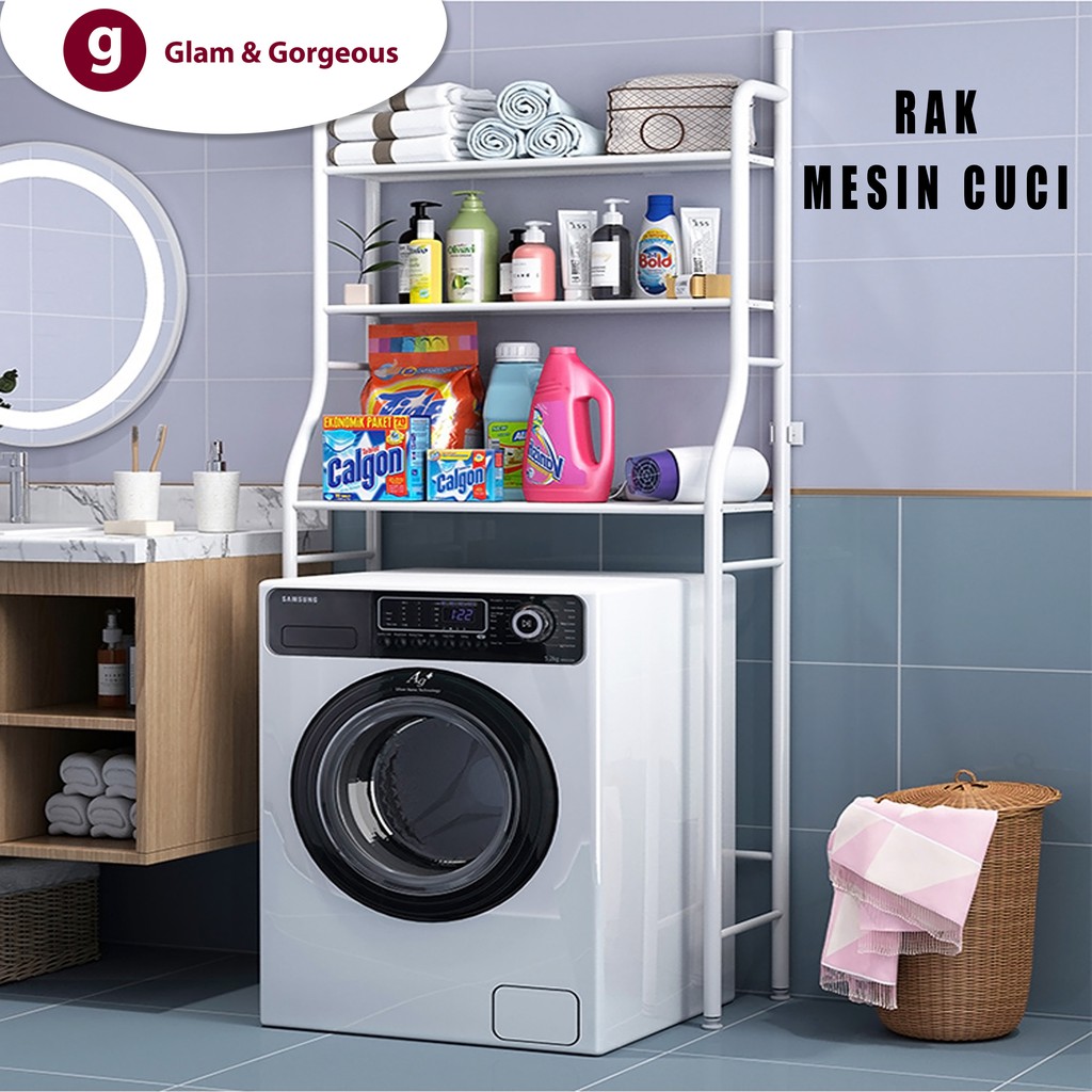 Rak Sabun Kamar Mandi Mesin Cuci Toilet Organizer Besi RM003 Kuat Awet