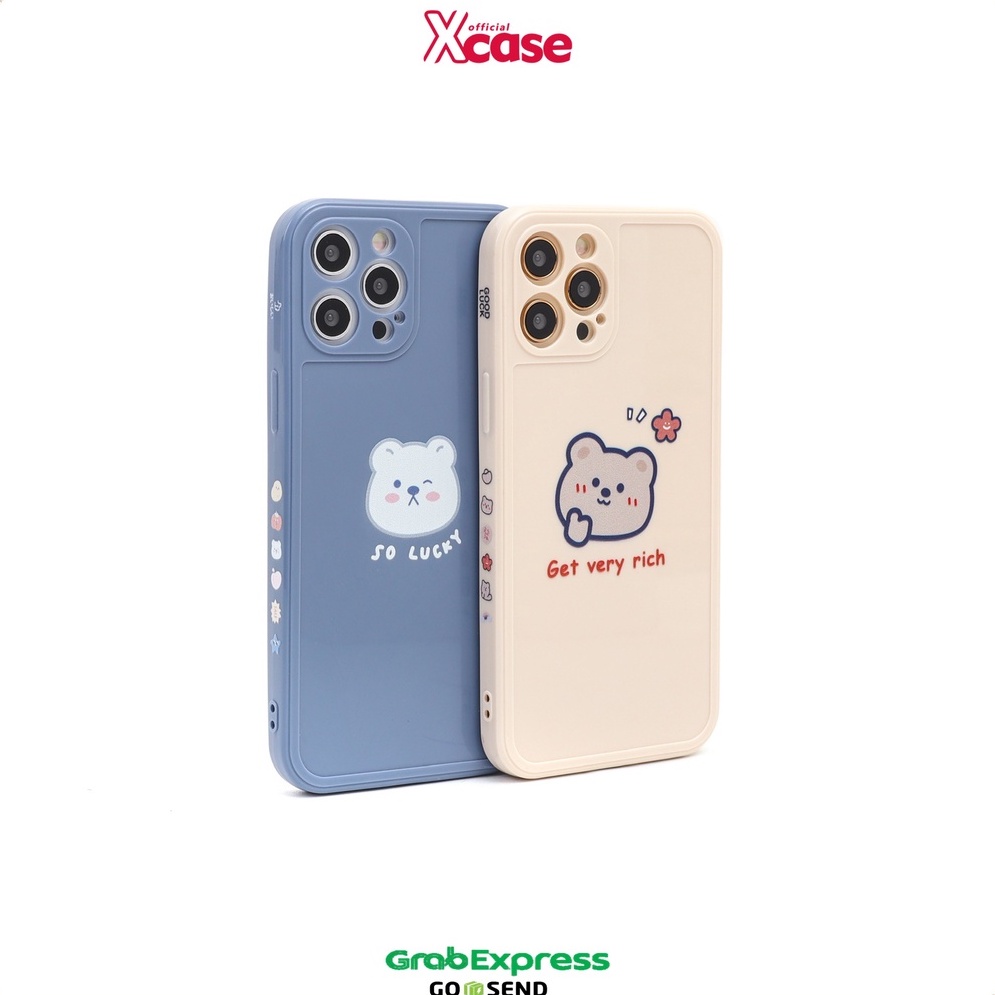 Soft Case Oppo A3S A1K F9 A5S A71 A15 A33 A53 A37 RENO 4F - Lucky Bear Soft Case Full Protection