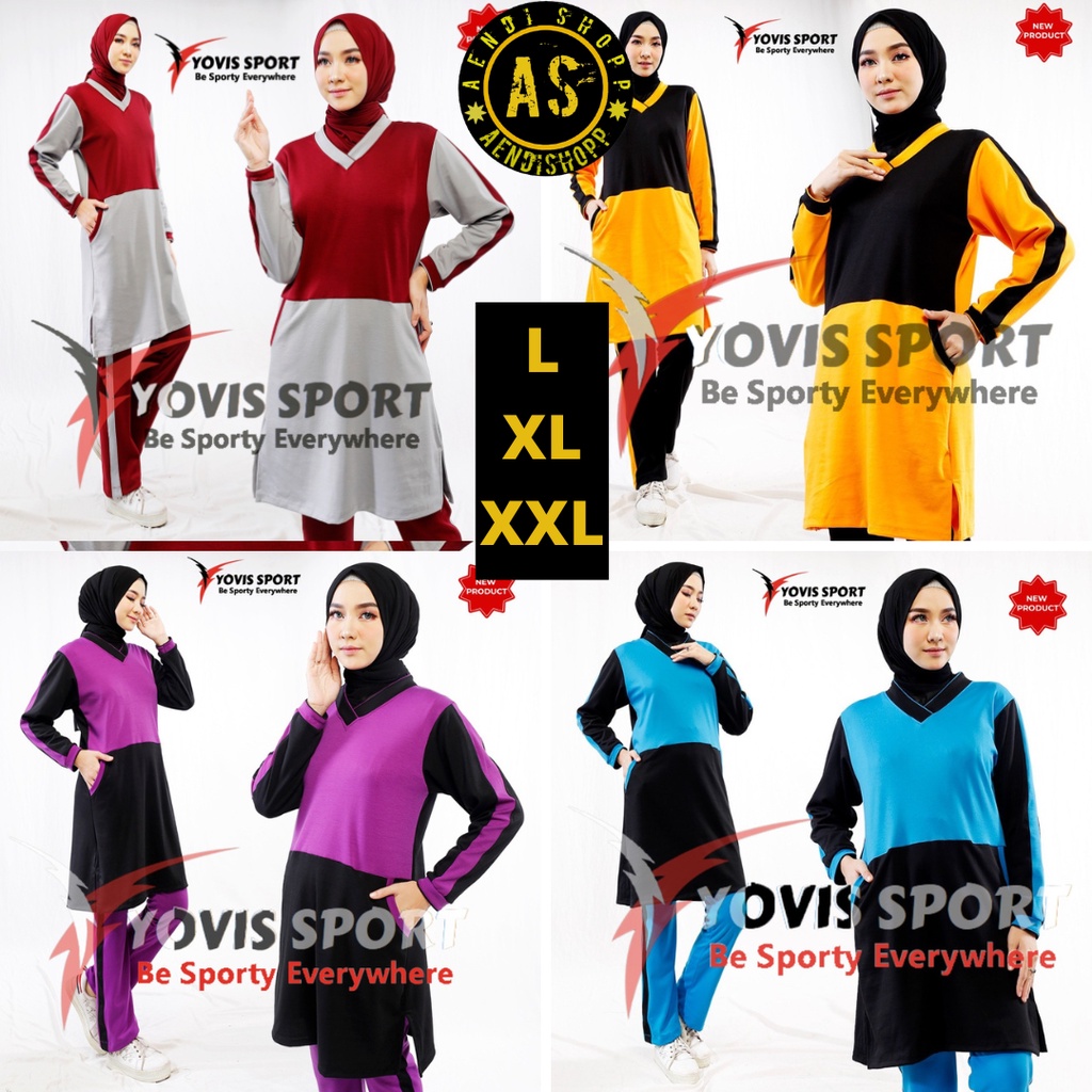 Baju Senam Wanita Muslim Terbaru Kekinian Setelan Baju Olahraga Muslimah Pakaian Zumba Hijab Cewek